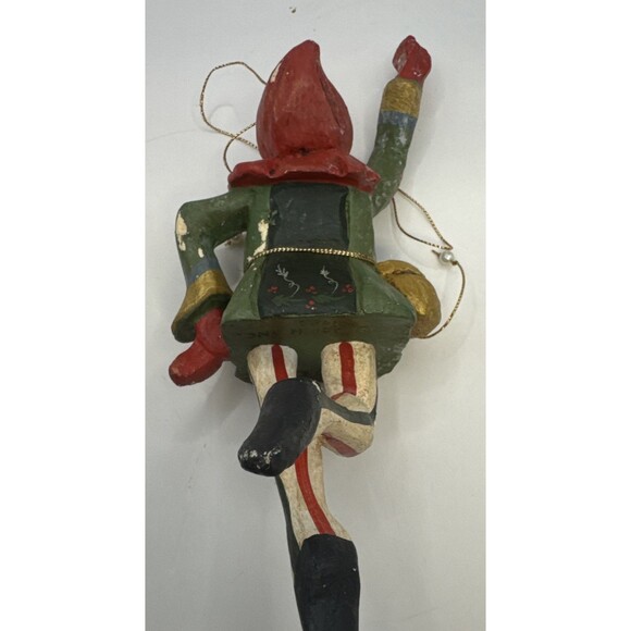 2 VTG HOFH Lord A Leaping Piper Piping Wooden Ornaments 12 Days Of Christmas - Picture 11 of 13